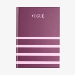 VOGUE Notebook Striped Plum Pink