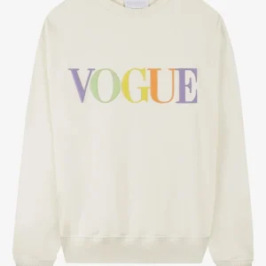 VOGUE Sweatshirt | Cream Pastel Rainbow