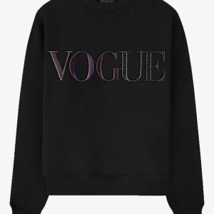 VOGUE Sweatshirt | Black Sparkling