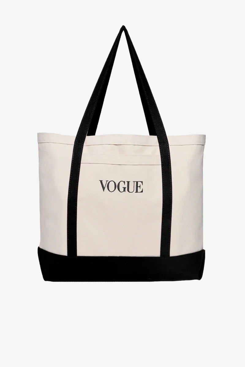 VOGUE Canvas Tote Black