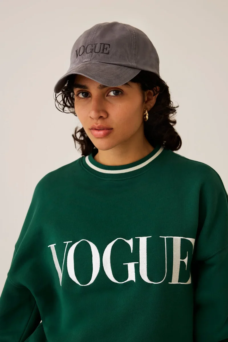 VOGUE Cap Washed Gray Embroidered Logo - immagine 3