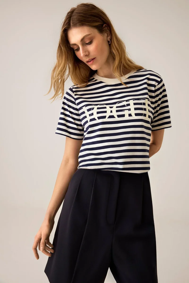 VOGUE T-Shirt Stripes | Navy - immagine 4