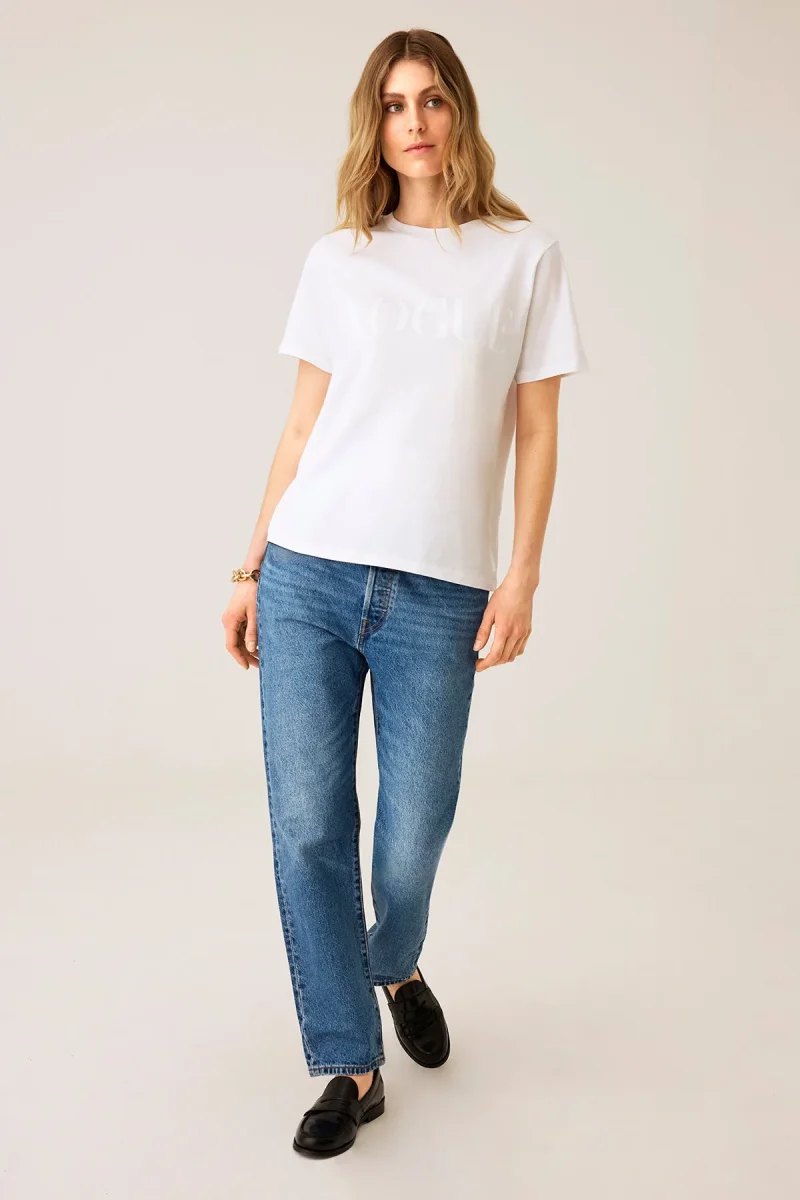 VOGUE T-Shirt White Tonal Logo - immagine 4