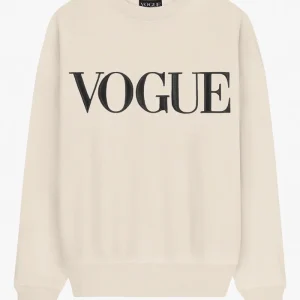 VOGUE Sweatshirt Cream Embroidered Logo
