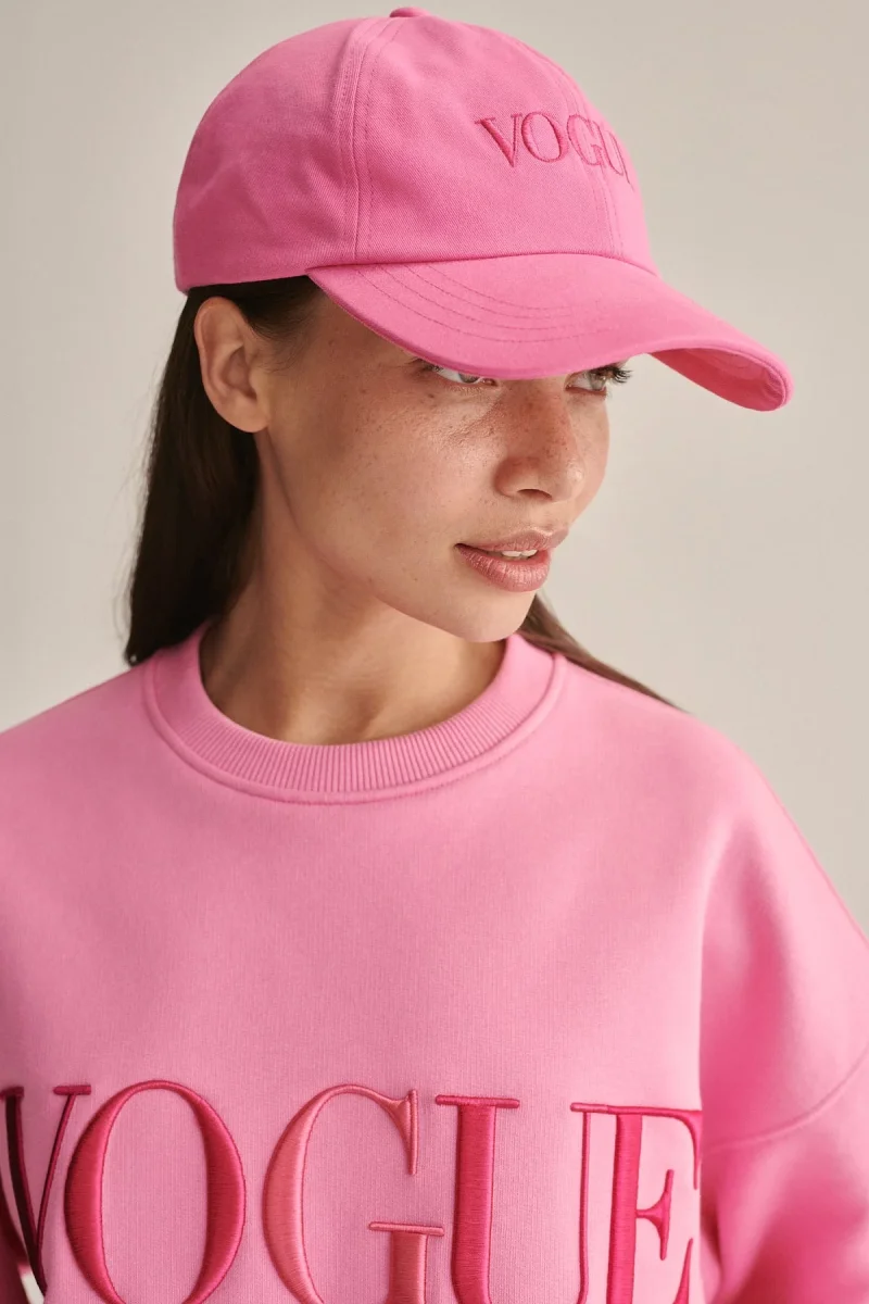 VOGUE Cap Pink Embroidered Logo - immagine 4