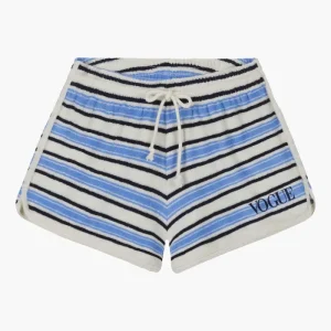 VOGUE Terry Shorts Striped Blue