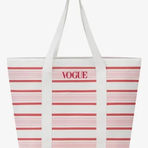 VOGUE Canvas Bag Striped Red