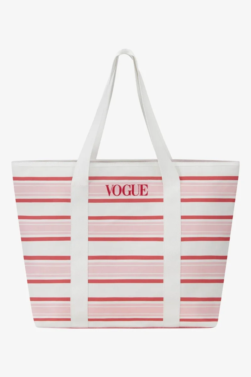 VOGUE Canvas Bag Striped Red - immagine 2