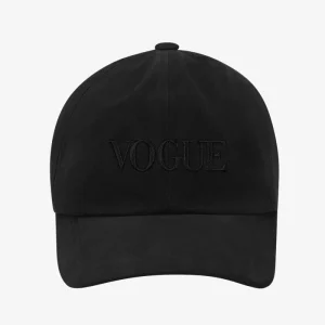 VOGUE Cap Black Embroidered Logo