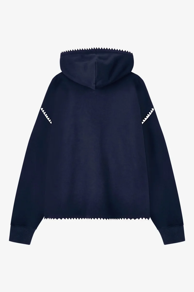 VOGUE Hoodie Midnight Blue Embroidered Logo - immagine 8