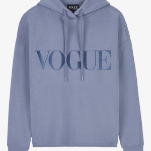VOGUE Hoodie Denim Blue Open Edge