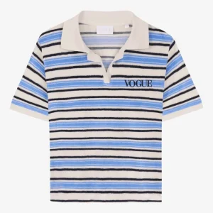 VOGUE Polo Shirt Striped Blue