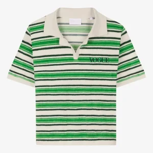 VOGUE Polo Shirt Striped Green