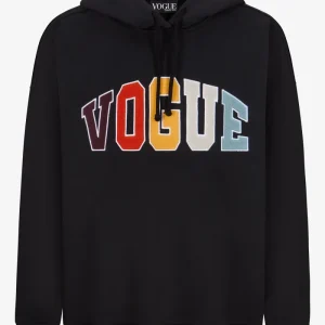 VOGUE Hoodie Black Colourful Patch