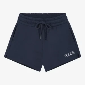 VOGUE Shorts Navy Embroidered Logo