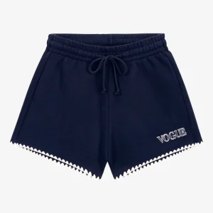 VOGUE Midnight Blue Shorts Embroidered Logo