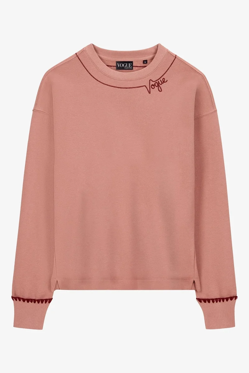 VOGUE Cropped Sweatshirt Ash Rose - immagine 2