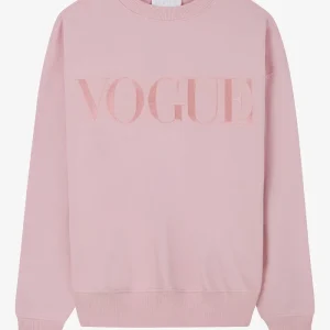 VOGUE Sweatshirt Pale Rose Embroidered Logo