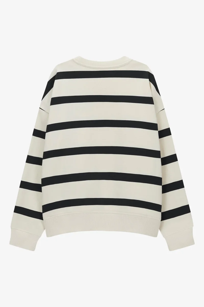 VOGUE Sweatshirt Black Striped Embroidered Logo - immagine 6