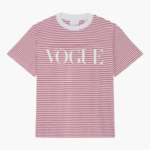 VOGUE T-Shirt Striped Red