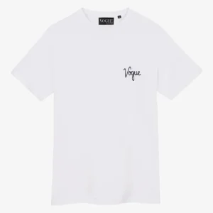 VOGUE T-Shirt White Small Embroidered Logo
