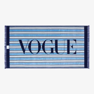 VOGUE Towel Striped Blue