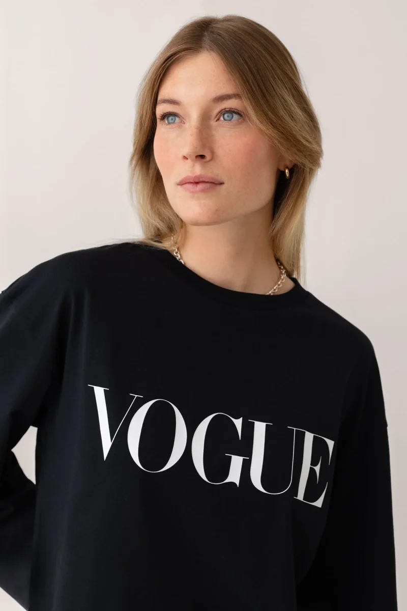 VOGUE Longsleeve Black Logo - immagine 4