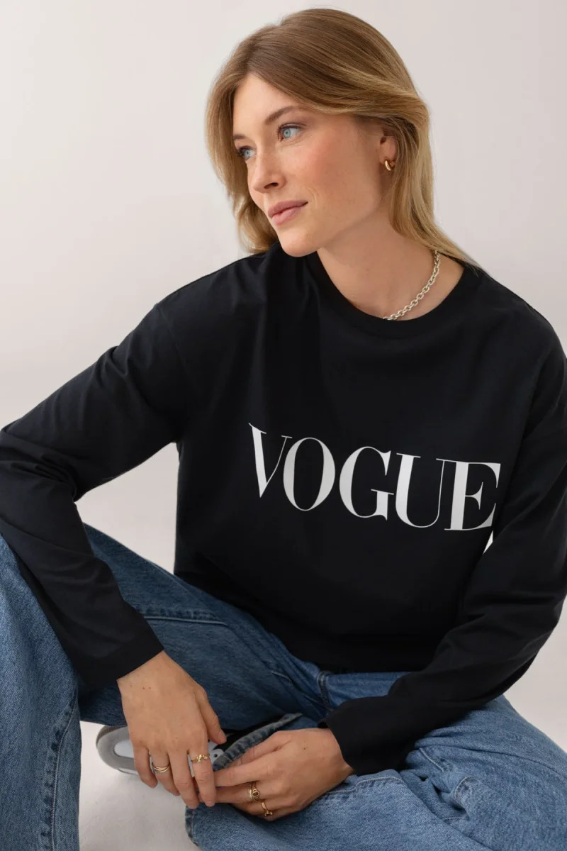 VOGUE Longsleeve Black Logo - immagine 6