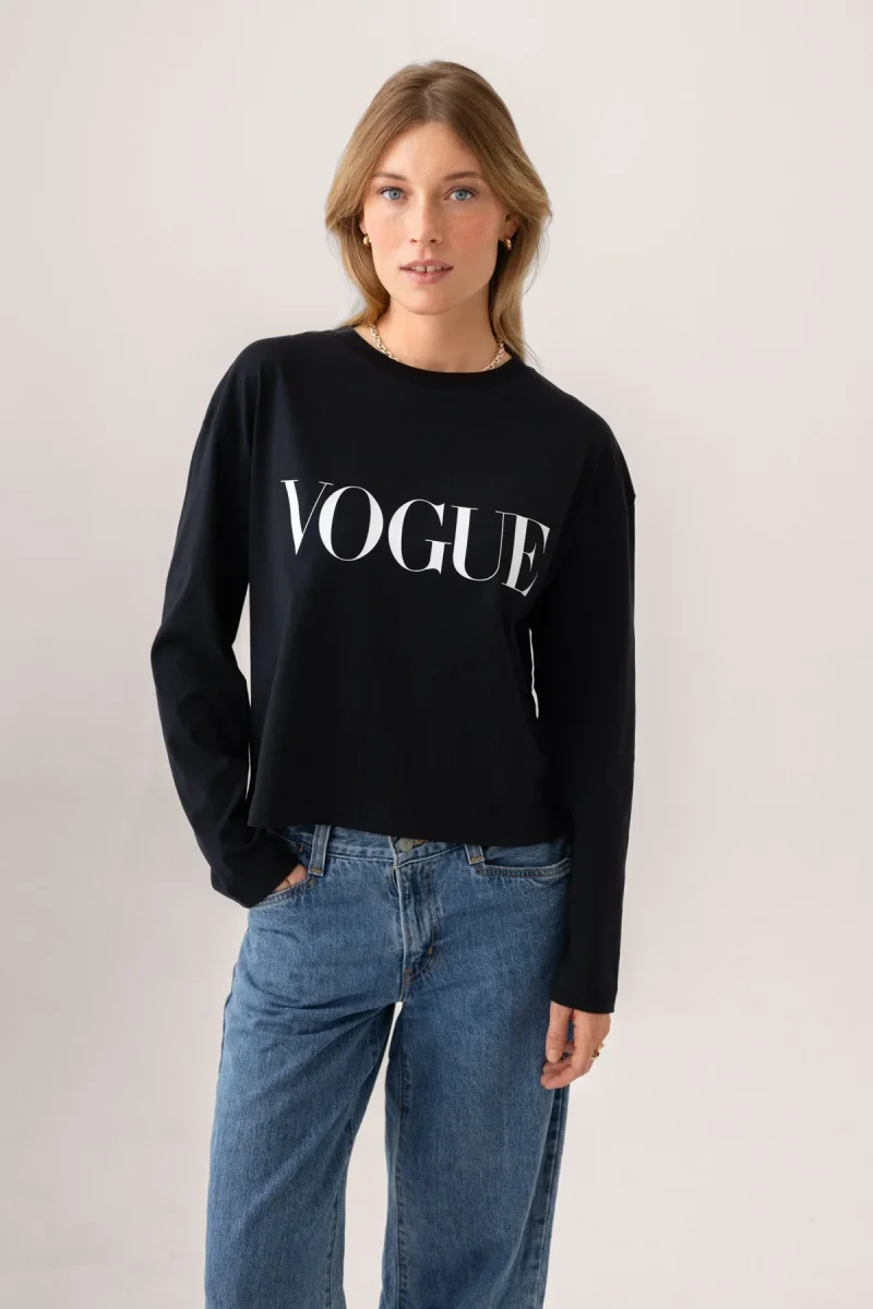 VOGUE Longsleeve Black Logo - immagine 3