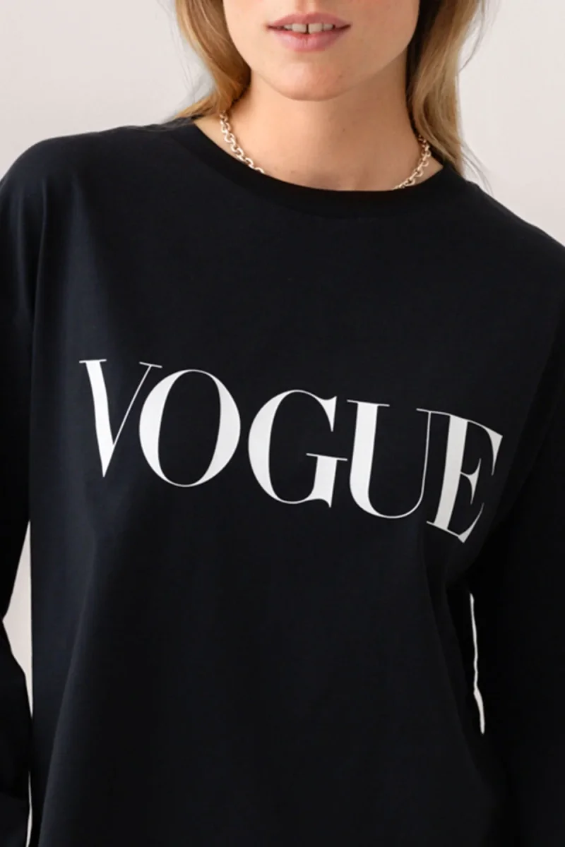 VOGUE Longsleeve Black Logo - immagine 5