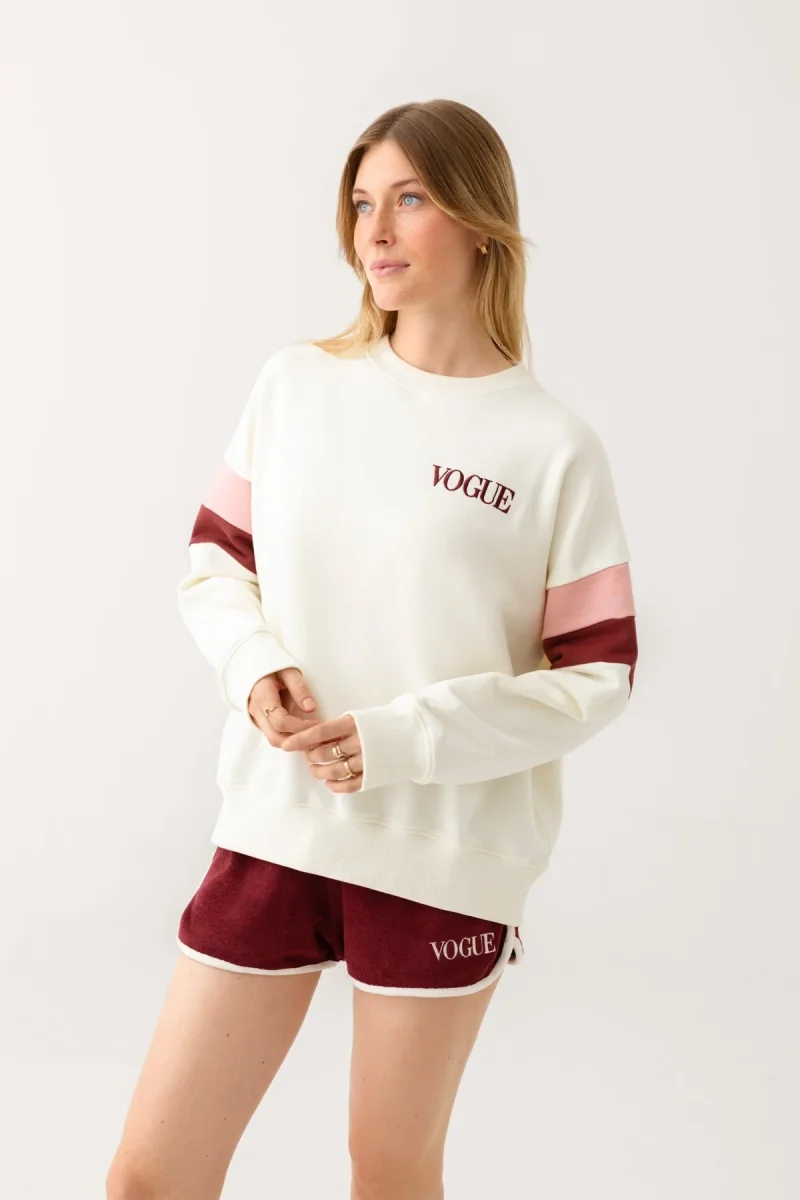 VOGUE Sweatshirt Cream Contrasting Details - immagine 3