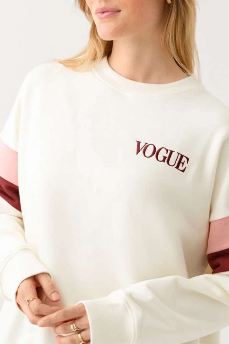 VOGUE Sweatshirt Cream Contrasting Details - immagine 5