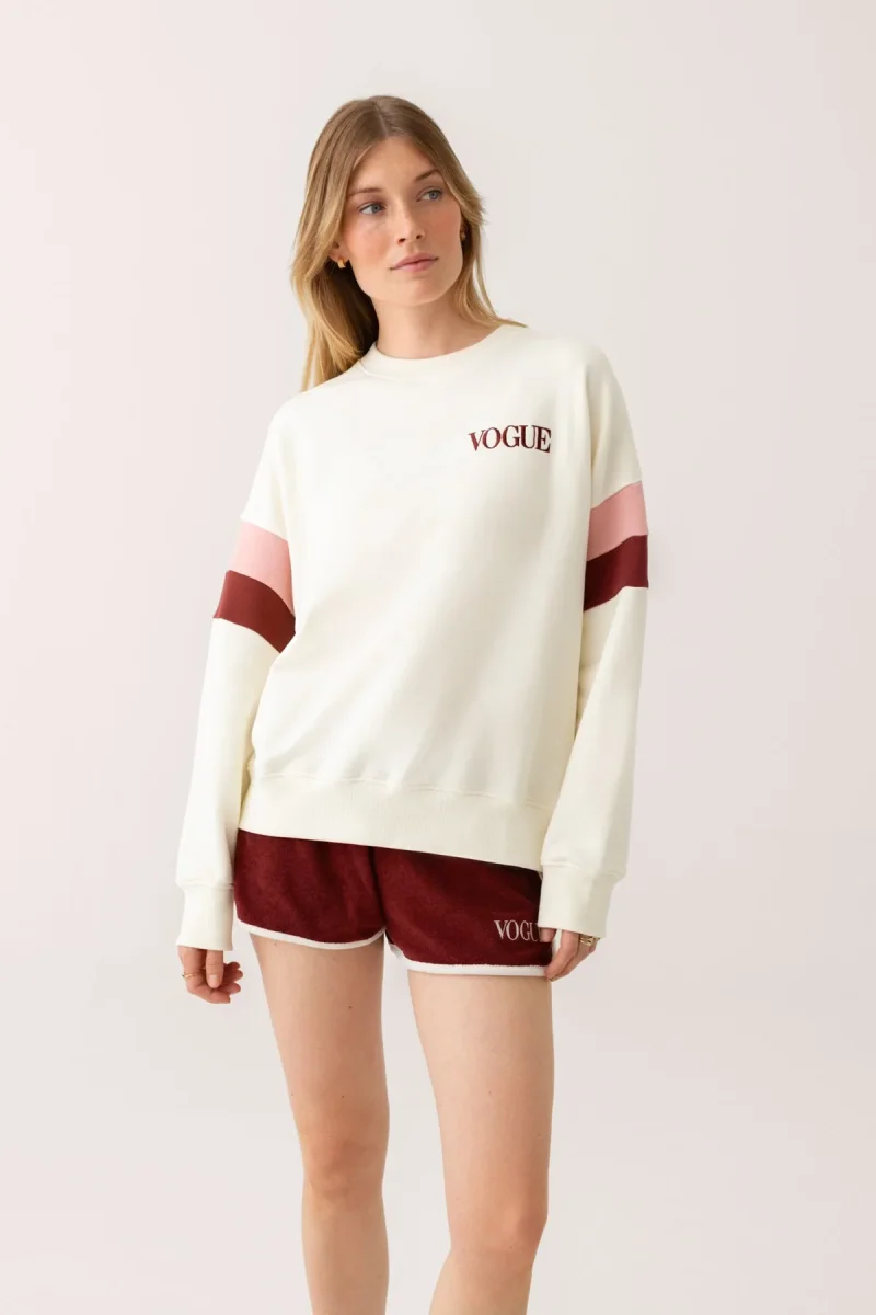 VOGUE Sweatshirt Cream Contrasting Details - immagine 4