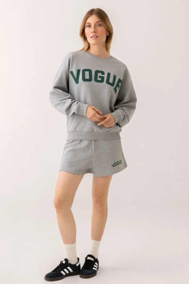 VOGUE Sweatshirt Gray College Logo Patch - immagine 6