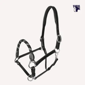 CAVEZZA ACAVALLO IN CUOIO E CORDA - NERO