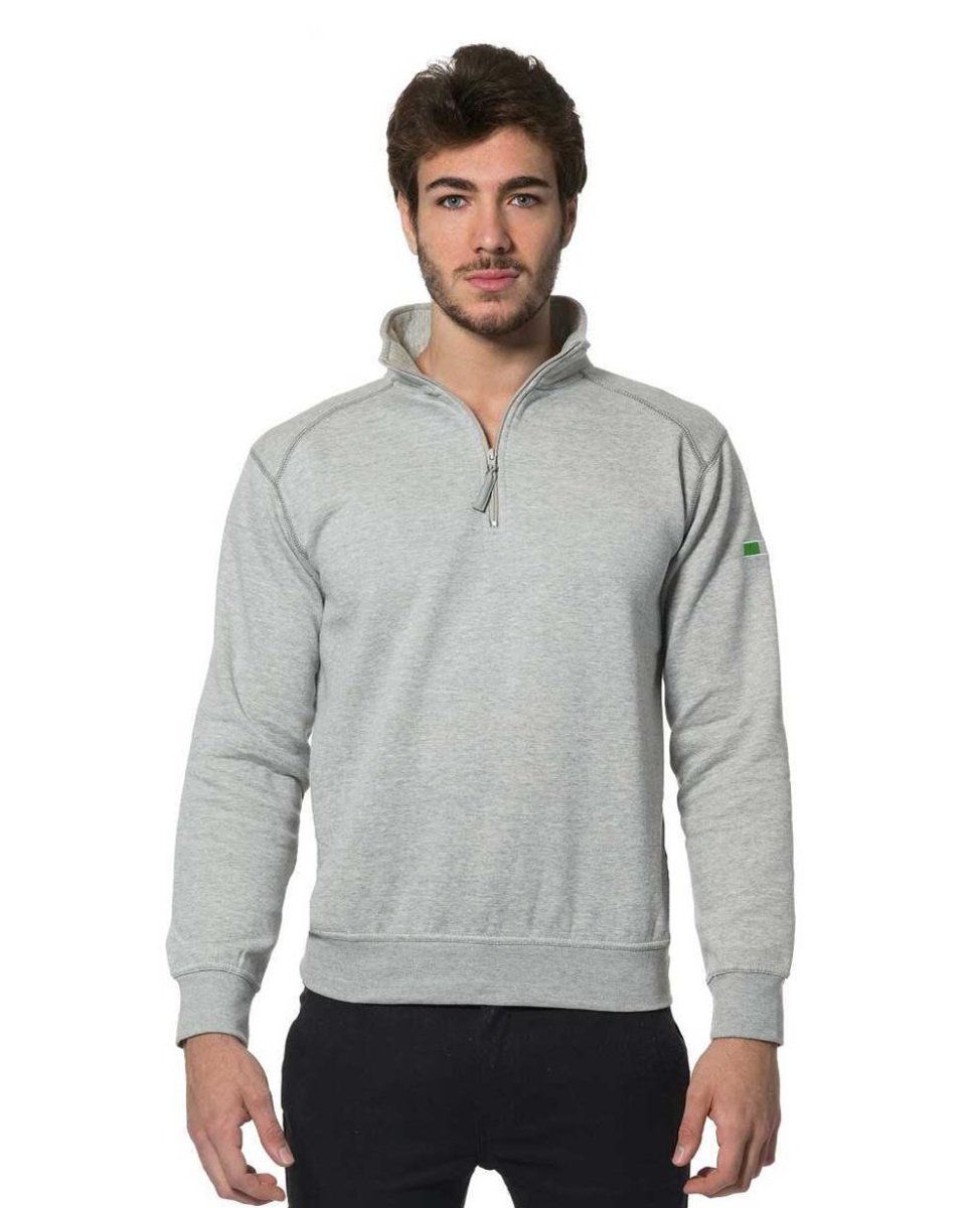 Felpa corta con rinforzi grigia