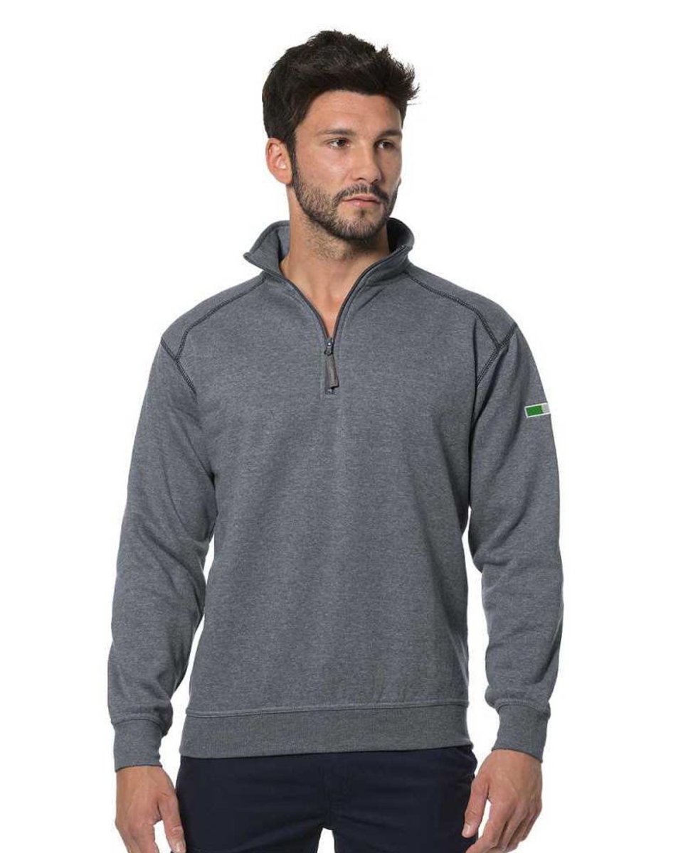 Felpa corta con rinforzi grigia scura