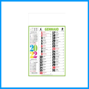 Calendario da parete classico multicolor 28,8x47cm personalizzabile (50-100 pezzi o preventivo)