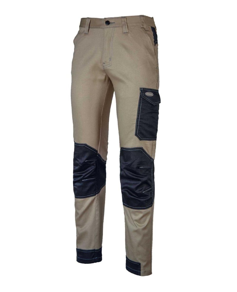 Pantalone stretch beige / nero 245 gr. - immagine 2