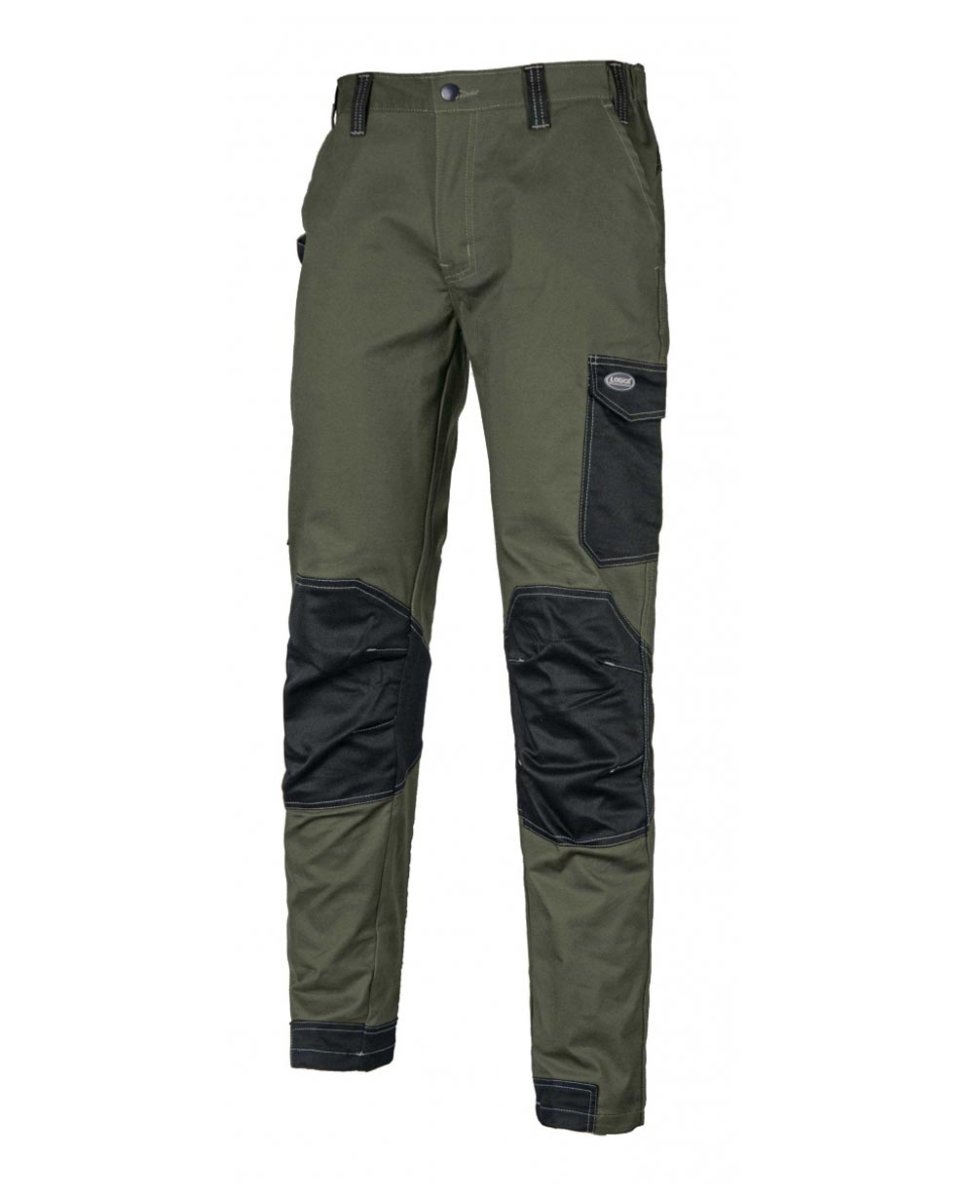Pantalone stretch verde / nero 245 gr. - immagine 2