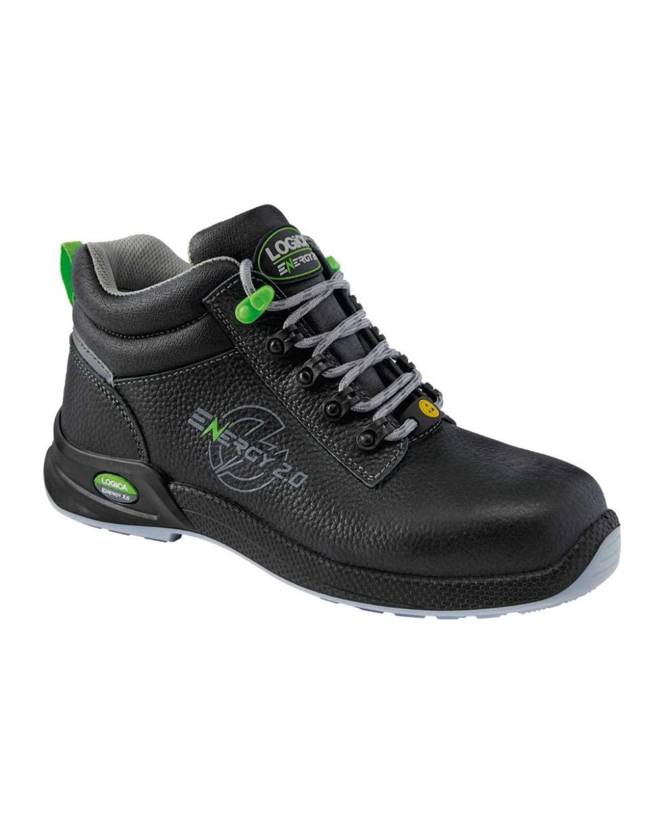 Scarpa alta pelle nera S3S FO SR ESD - immagine 2