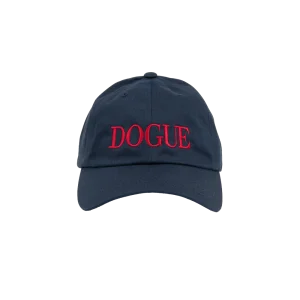 DOGUE Navy Cap with Red Logo Embroidery