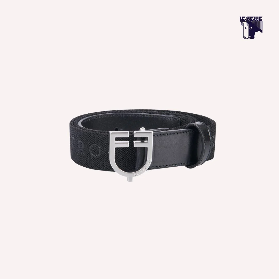 CINTURA EQUESTRO ELASTICIZZATA - NERA - immagine 2