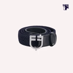 CINTURA EQUESTRO INTRECCIATA - BLU