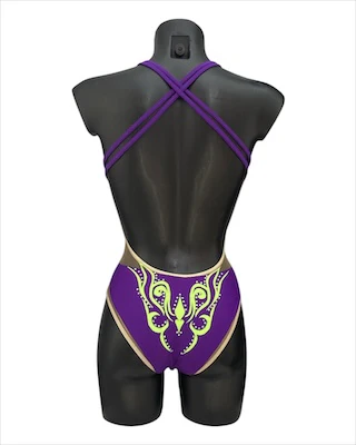 Costume onda viola tg XS - immagine 3