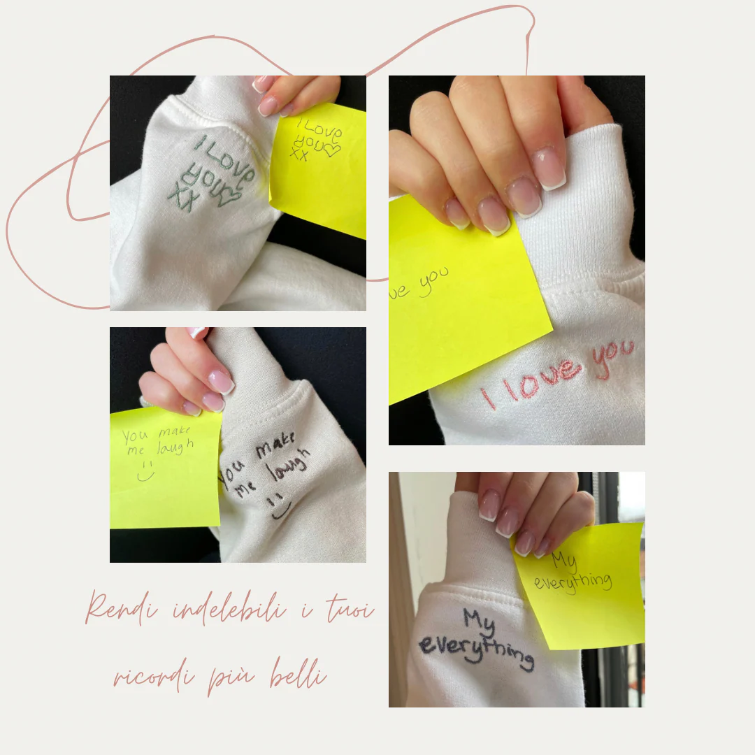 Felpa con dedica personalizzata nella manica - UNISEX - immagine 5