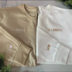 Felpa/T-shirt - Personalizzata con Data e iniziale