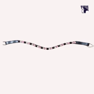 FRONTALINO SILVERLINE TACK - ROSA/NERO