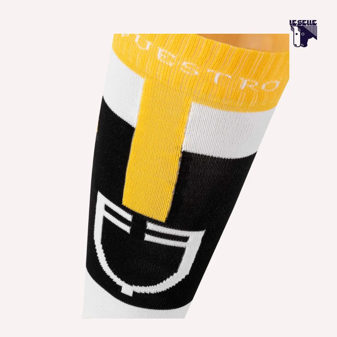 CALZINI IN TESSUTO TECNICO UNISEX EQUESTRO - NERO/GIALLO - immagine 4