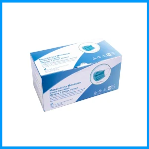 Confezione 50 mascherine chirurgiche monouso Certificate – Dispositivo Medico Tipo 1